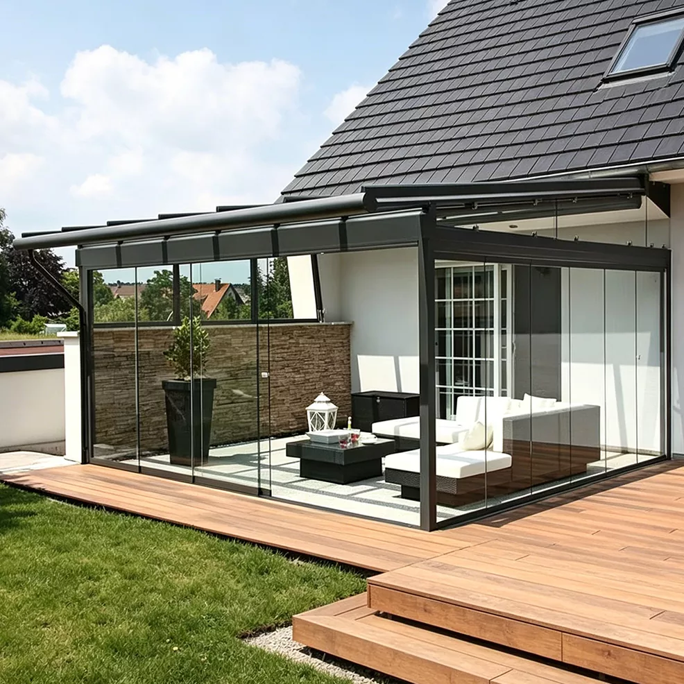 หลังคาบังแดดอลูมิเนียมอัลลอยด์สำหรับ Sunroom หลังคาบังแดดอลูมิเนียมอัลลอยด์สำหรับ Sunroom